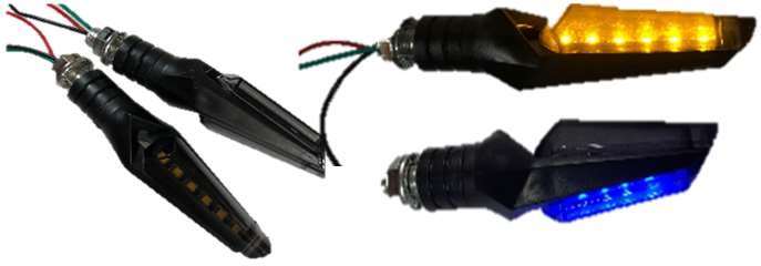 Direccional Amarilla Alterna Azul Y Led Luz